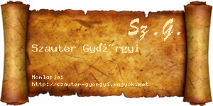 Szauter Györgyi névjegykártya