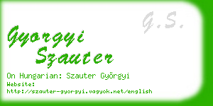 gyorgyi szauter business card
